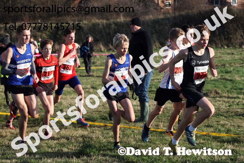 Boys under-15s North Eastern Cross Country, 2018 Northern Cross Country Champs., Wrekenton, Gateshead. Photo:  David T. Hewitson/Sports for All Pics